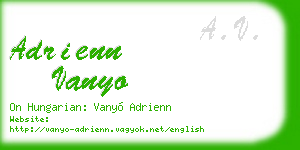 adrienn vanyo business card
