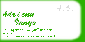 adrienn vanyo business card